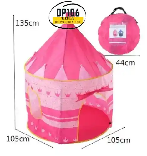Carpa Castillo Armable Rosa Niña