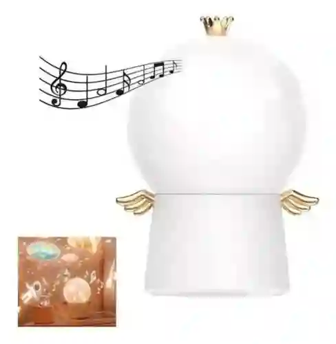 Lampara Led Decorativa Angel Proyectora Niños Musical