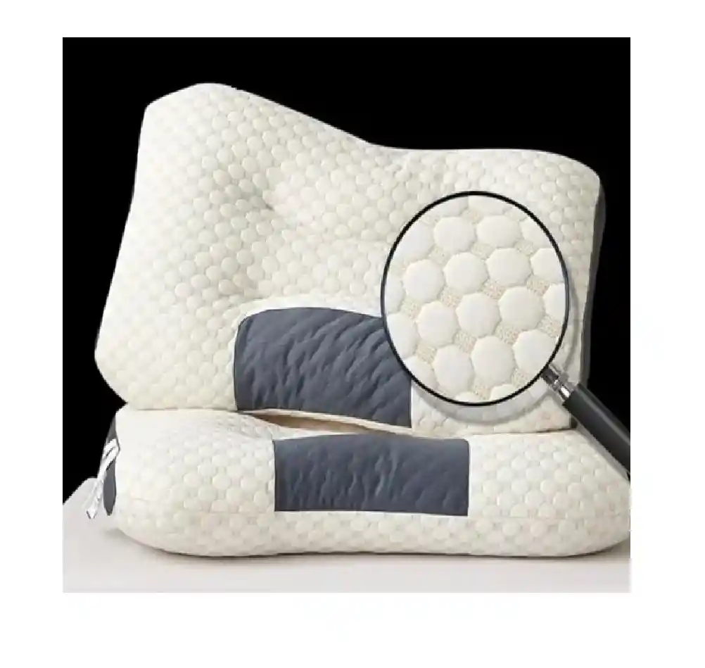 Almohada Ortopédica Cervical Descanso Transpirable Cuello. C Color Blanco