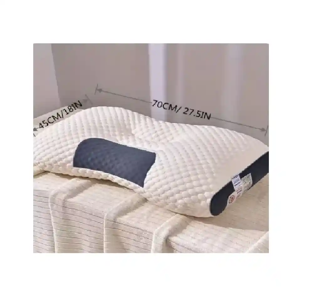 Almohada Ortopédica Cervical Descanso Transpirable Cuello. C Color Blanco