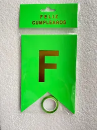 Banderin Feston Fiesta Feliz Cumpleaños Neon Verde