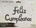 Globo Feliz Cumpleaños Letra Cursiva