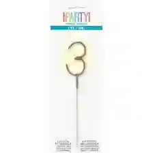 Vela #3 Numeral Sparkler