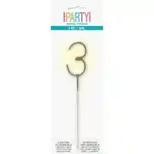 Vela #3 Numeral Sparkler
