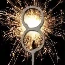 Vela #8 Numeral Sparkler