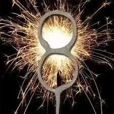 Vela #8 Numeral Sparkler