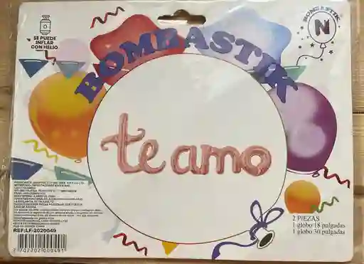 Globo Te Amo Letra Cursiva