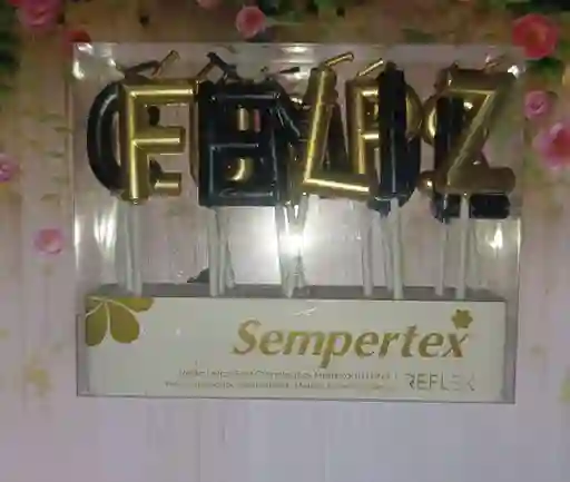 Velita Letras Feliz Cumpleaños Metalizada