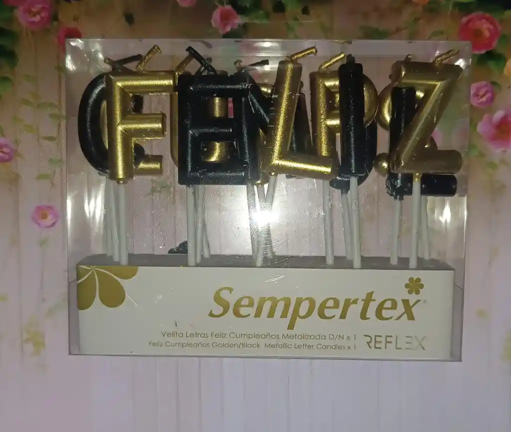 Velita Letras Feliz Cumpleaños Metalizada