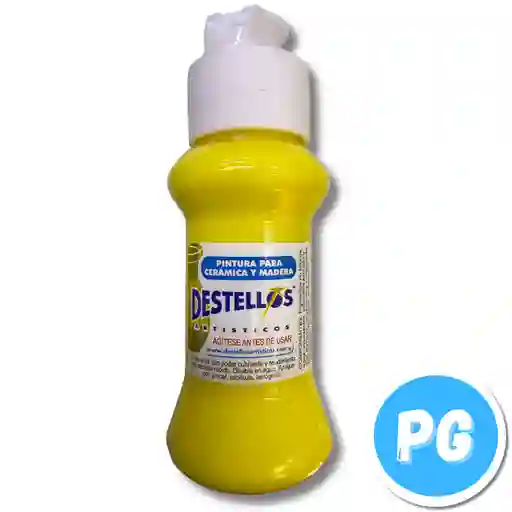 Tarro Acrilico Destellos 60cc Amarillo Sol