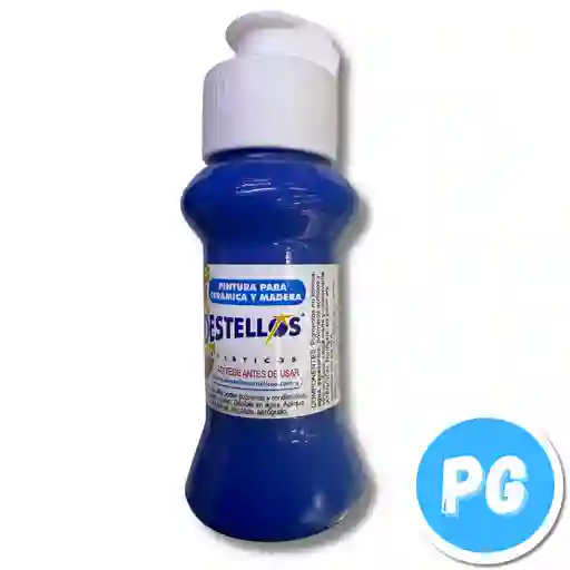 Tarro Acrilico Destellos 60cc Azul Primario
