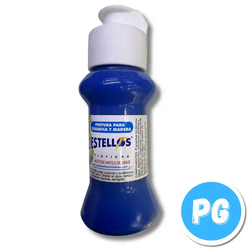 Tarro Acrilico Destellos 60cc Azul Primario