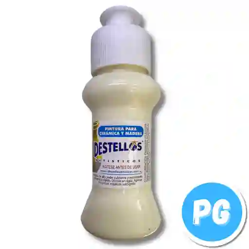 Tarro Acrilico Destellos 60cc Blanco Luna