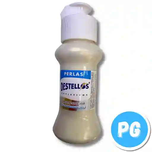 Tarro Acrilico Destellos 60cc Blanco Perla