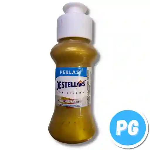 Tarro Acrilico Destellos 60cc Dorado Oscuro