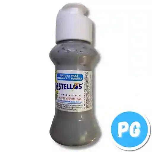 Tarro Acrilico Destellos 60cc Gris