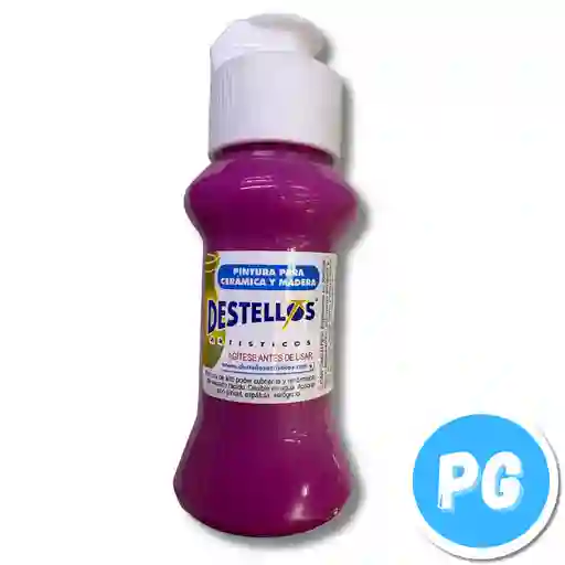 Tarro Acrilico Destellos 60cc Magenta
