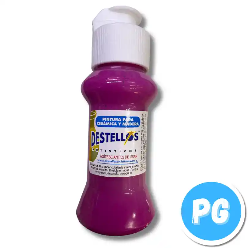 Tarro Acrilico Destellos 60cc Magenta