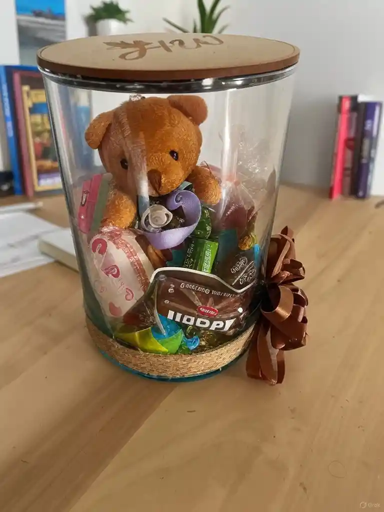 Regalo Detalle Oso Teddy Bear Moño De Flor Y Chocolates Para Cualquier Ocasión