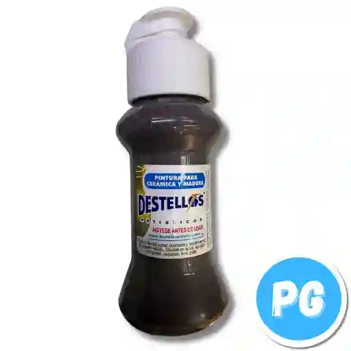 Tarro Acrilico Destellos 60cc Marron Oscuro
