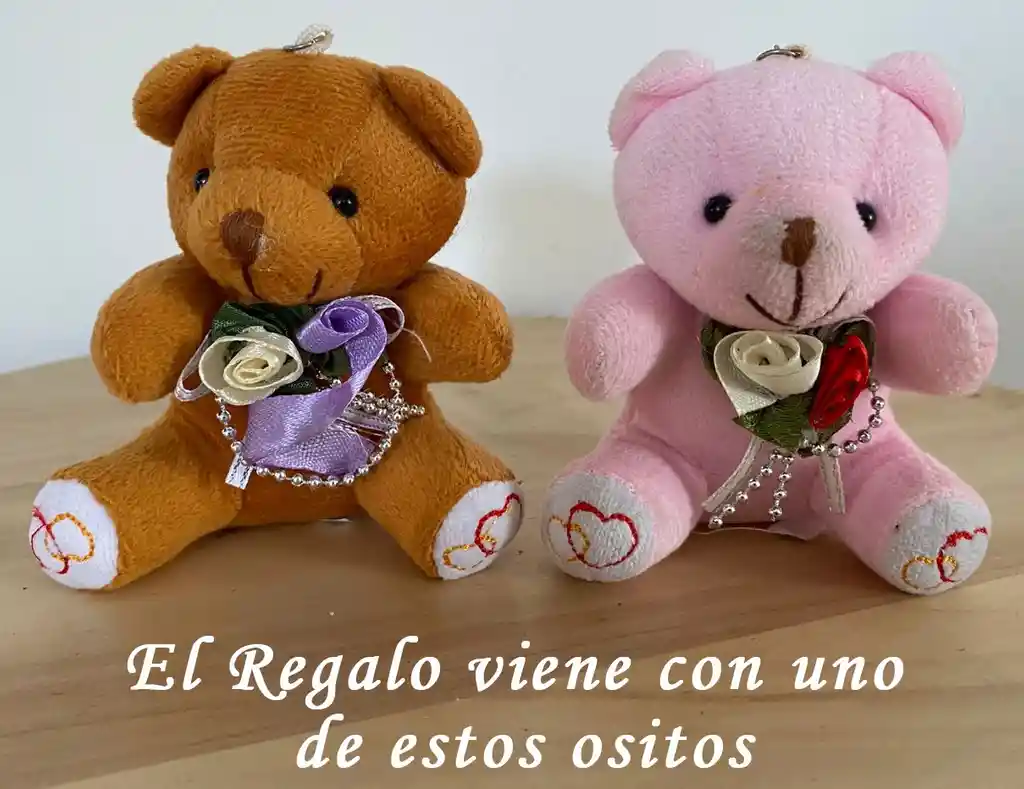 Regalo Detalle Oso Teddy Bear Moño De Flor Y Chocolates Para Cualquier Ocasión