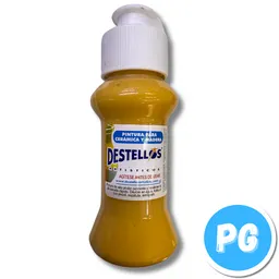 Tarro Acrilico Destellos 60cc Mostaza
