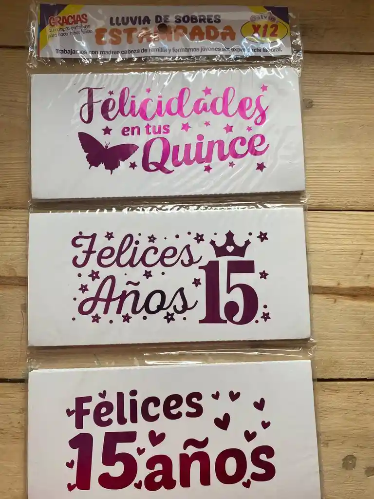 Lluvia De Sobres Quinceañera