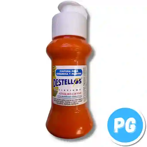 Tarro Acrilico Destellos 60cc Naranja