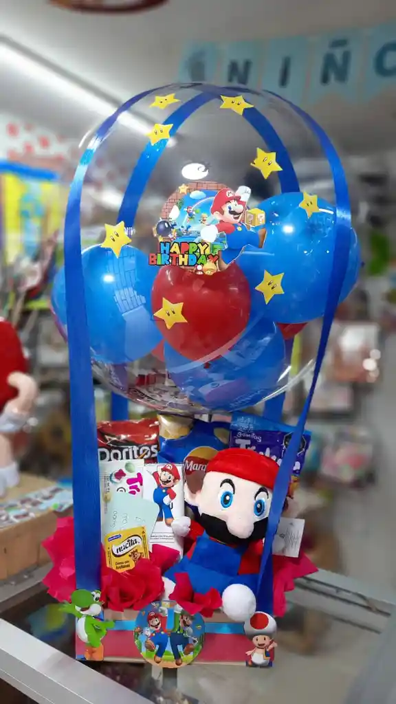 Detalle Regalo Ancheta Para Niño Feliz Cumpleaños Mario Bros