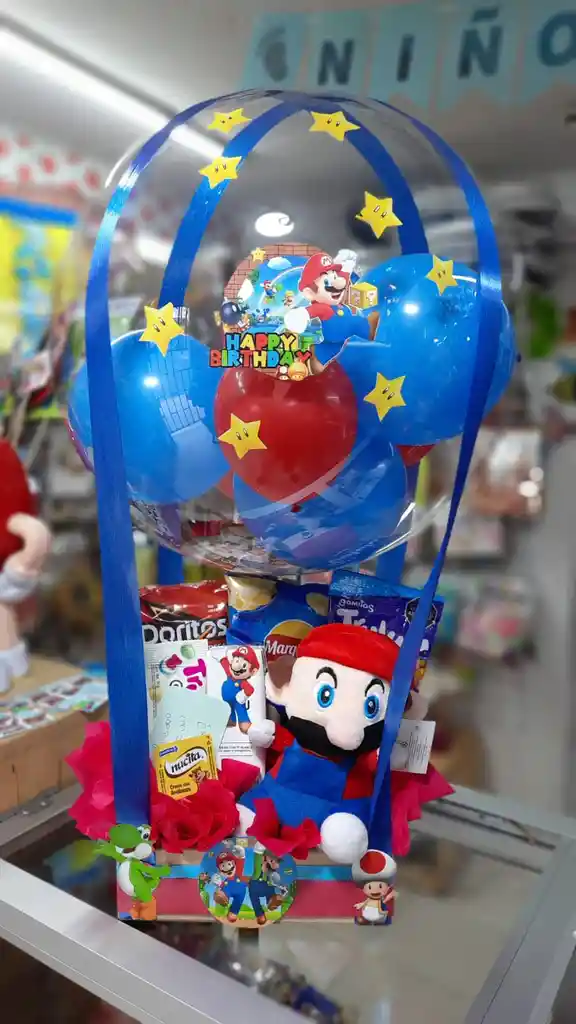 Detalle Regalo Ancheta Para Niño Feliz Cumpleaños Mario Bros