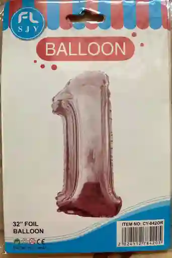 Globo Numero Del 0-1-2-3-4-5-6-7-8-9- 32" Balloon 	oro Rosa