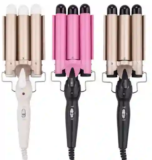 Encrespador De Cabello Tres Tubos, Estilo Sirena