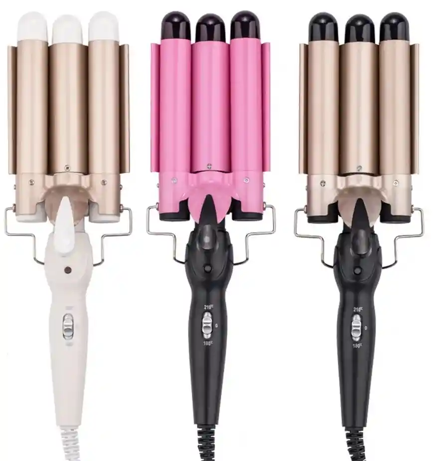 Encrespador De Cabello Tres Tubos, Estilo Sirena