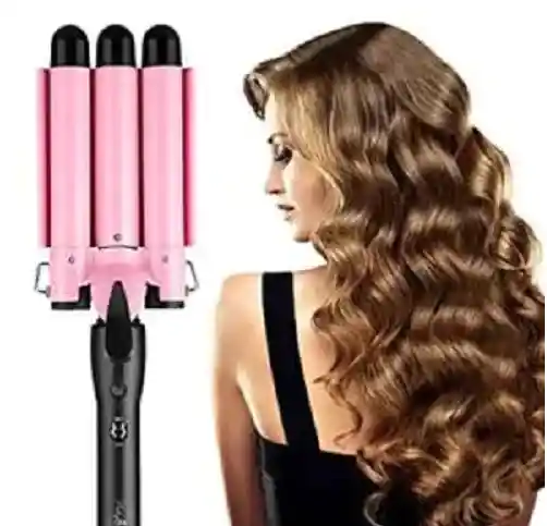 Encrespador De Cabello Tres Tubos, Estilo Sirena