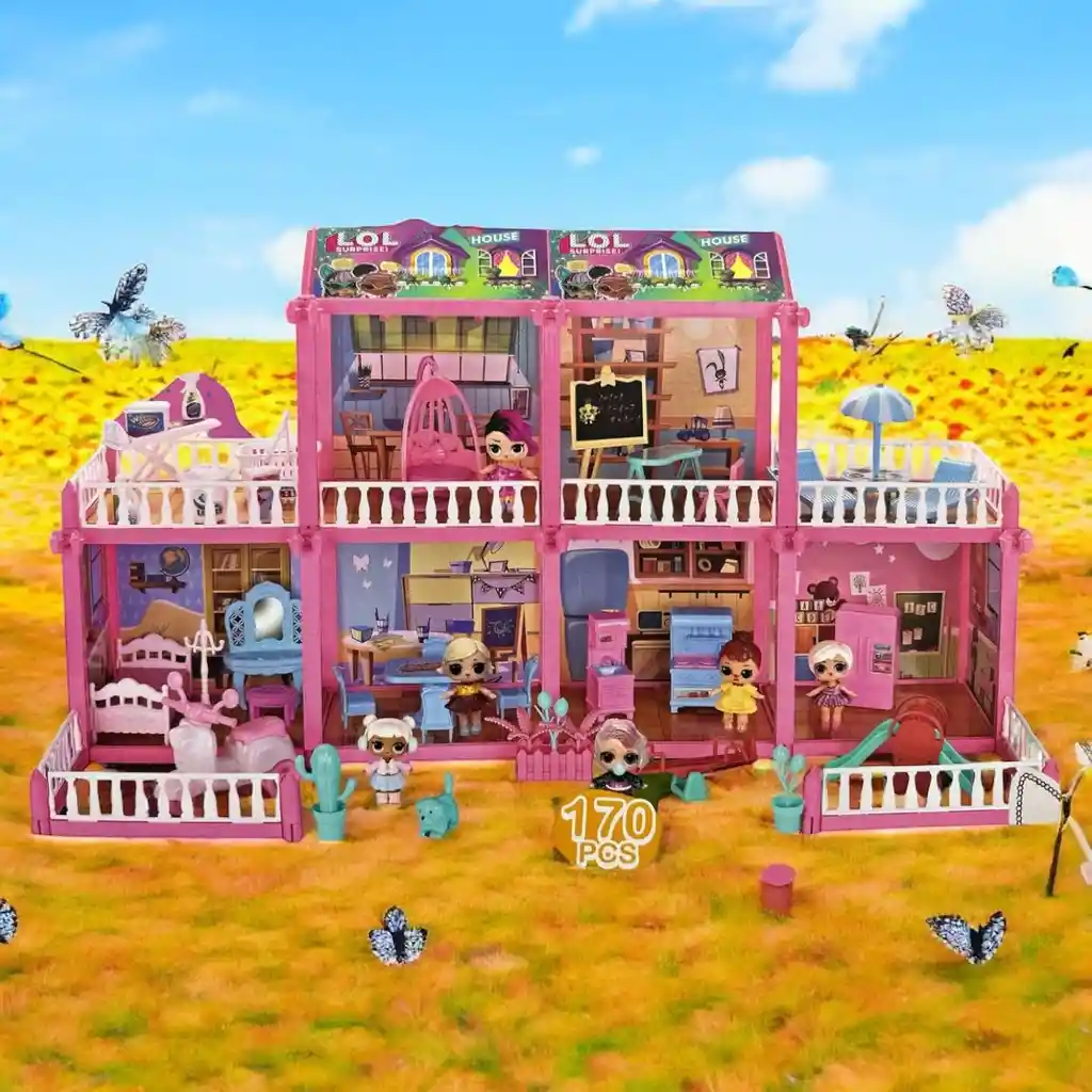 Casa De Muñecas Lol Modelo Fashion Sorpresa 170 Pc