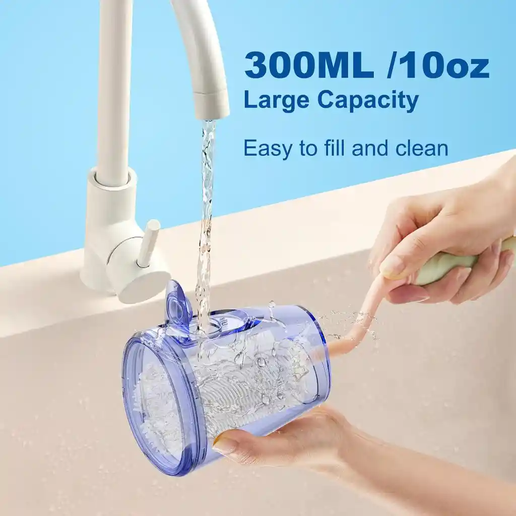 Irrigador Bucal Con Kit De Limpieza Wellleo - Azul