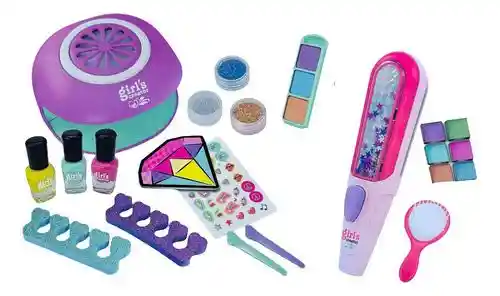 Set Juguete Para Uñas Y Cabello Para Niñas Kit 2 En 1