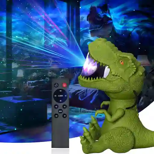 Proyector De Galaxia Dinosaurio Con Control Remoto - Led De Nebulosa