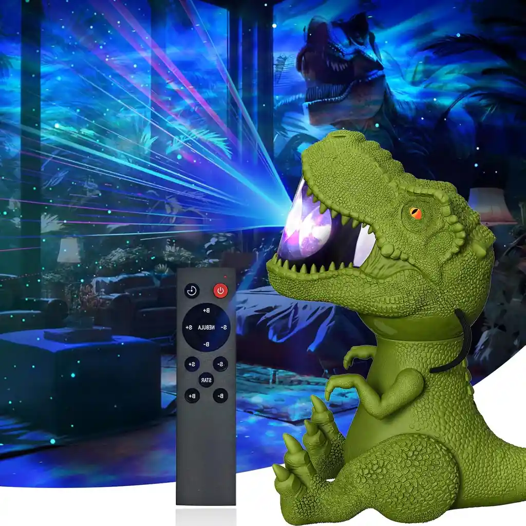Proyector De Galaxia Dinosaurio Con Control Remoto - Led De Nebulosa