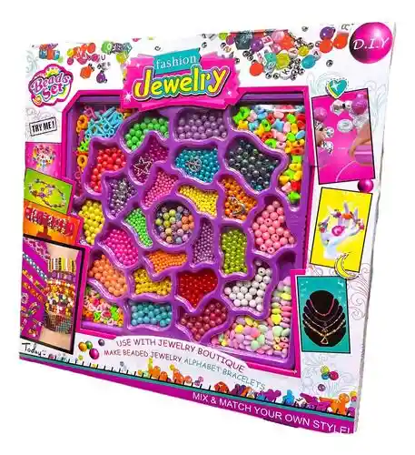 Hermoso Juego Juguete Para Armar Pulseras Y Collares