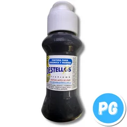 Tarro Acrilico Destellos 60cc Negro