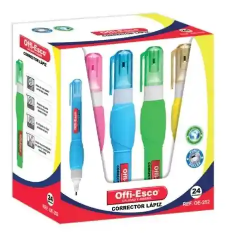 Corrector Offi Esco Lapiz Oe-252 Por Unidad 8 Ml.