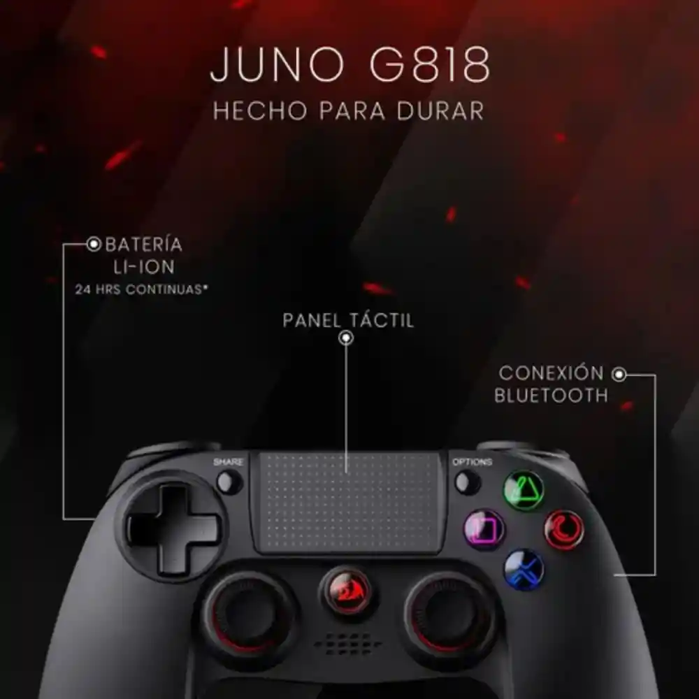 Control Joystick Compatible Con Pc / Ps3 / Ps4 Redragon Juno