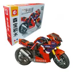 Bloque Armar Lego Moto Motocicleta 253 Piezas Supensión Volante Cadena Disco
