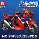 Bloque Armar Lego Moto Motocicleta 253 Piezas Supensión Volante Cadena Disco