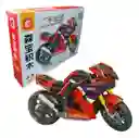 Bloque Armar Lego Moto Motocicleta 253 Piezas Supensión Volante Cadena Disco