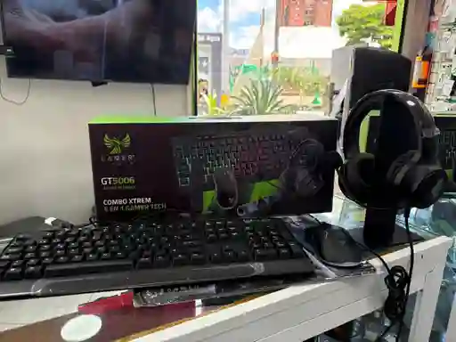 Combo Gamer Teclado Mouse Diadema Soporte