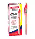 Esfero Offi Esco Retractil Oe-052f 0.7mm Negro - Rojo - Azul Por Unidad
