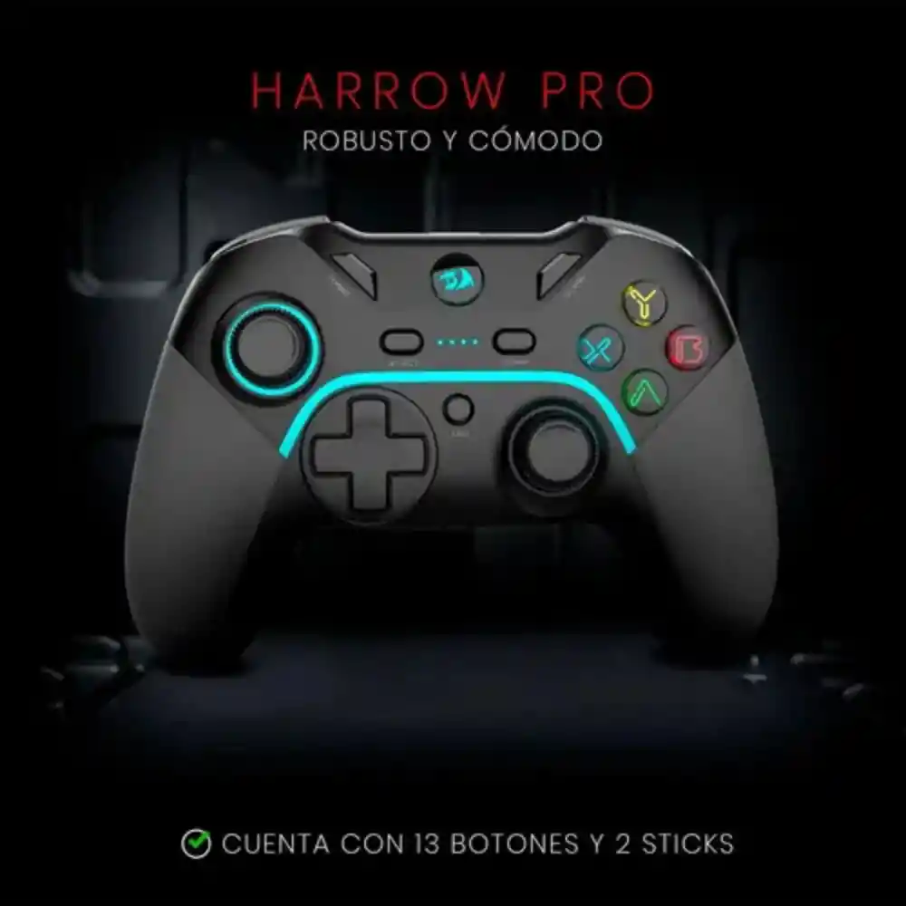 Control Mando Joystick Inalambrico Pc Redragon Harrow Pro G8