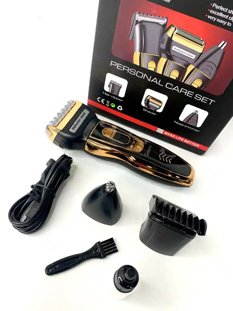 Maquina Afeitadora Electrica Recargable Portatil 3 En 1 Geemy 595